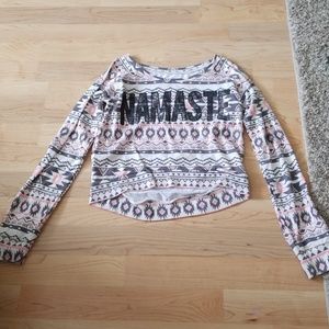Namaste teen girls shirt